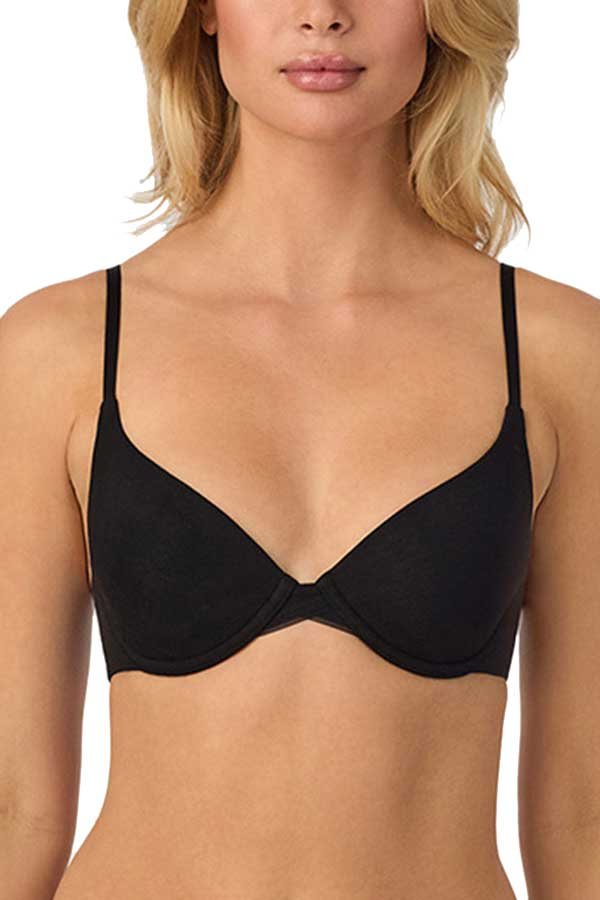 On Gossamer Cabana Cotton Convertible T Shirt Bra - Black - source image 66256