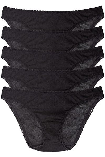 On Gossamer Mesh Hip Bikini Underwear 5 Pack - Black - source image 66307