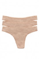 On Gossamer Mesh Hip G-Thong 3-Pack - Champagne - source image 66311