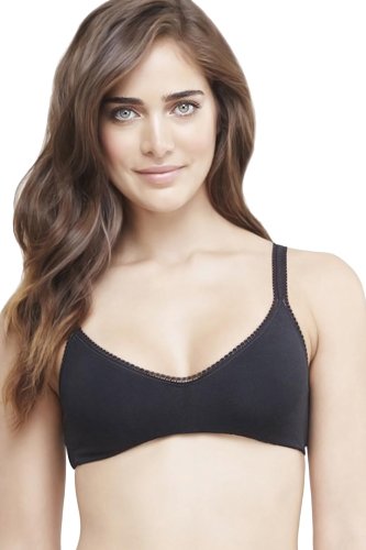 On Gossamer Pima Cotton Bralette - Black - source image 34049
