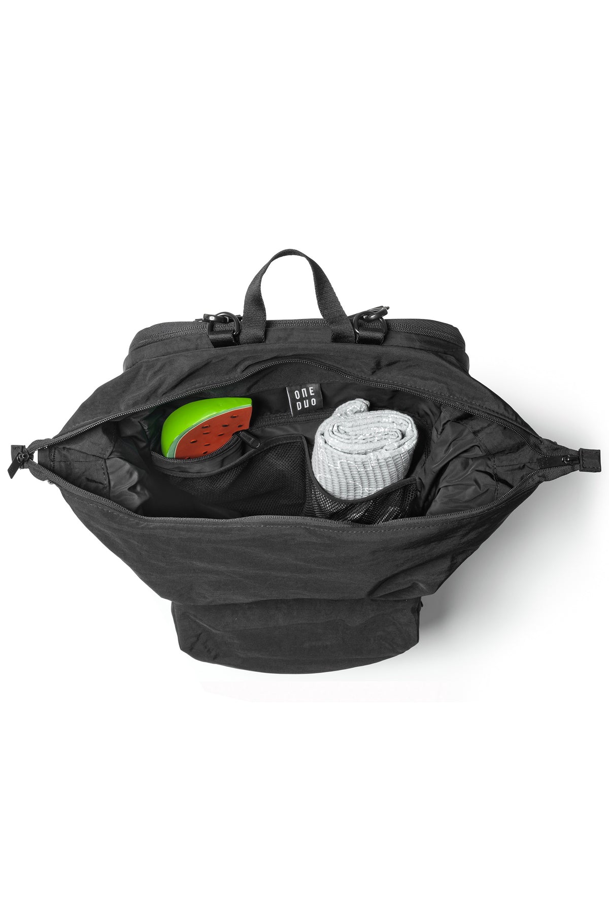 One Duo Designer Baby Diaper Bag, Classic Nylon, Big - Black - source image 51663