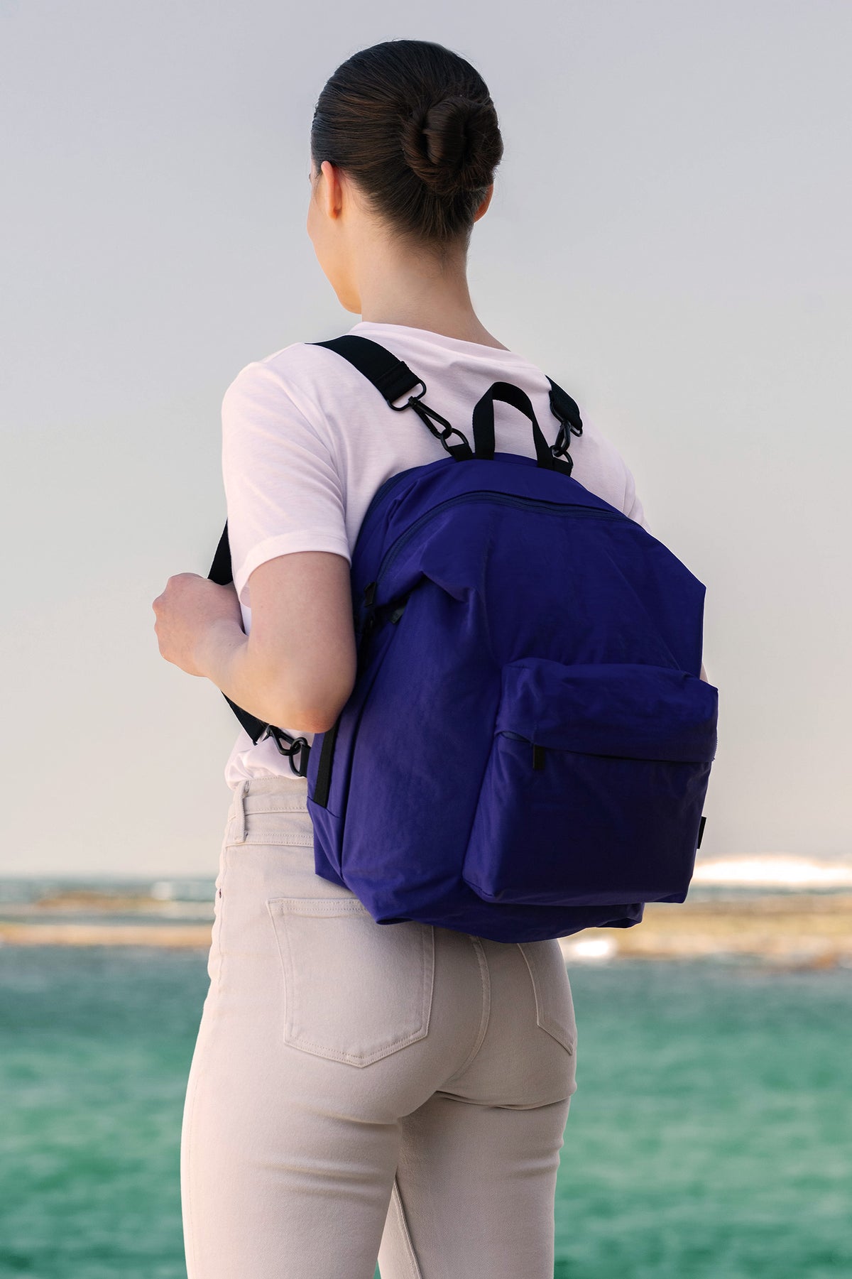One Duo Designer Baby Diaper Bag, Classic Nylon, Big - Cobalt Purple - source image 51736