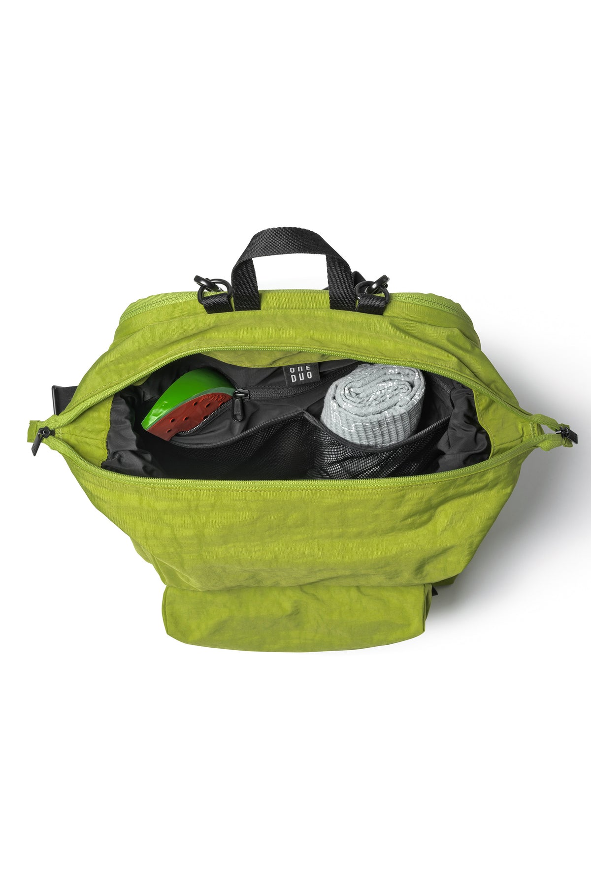 One Duo Designer Baby Diaper Bag, Classic Nylon, Big - Green Apple - source image 51721