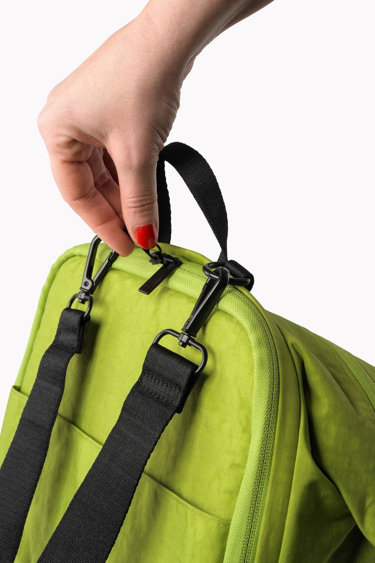 One Duo Designer Baby Diaper Bag, Classic Nylon, Big - Green Apple - source image 51723