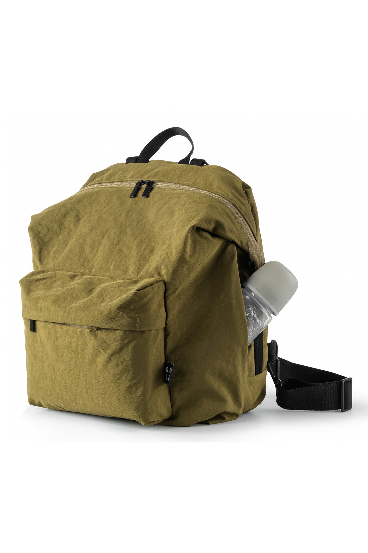 One Duo Designer Baby Diaper Bag, Classic Nylon, Big - Khaki - source image 51706
