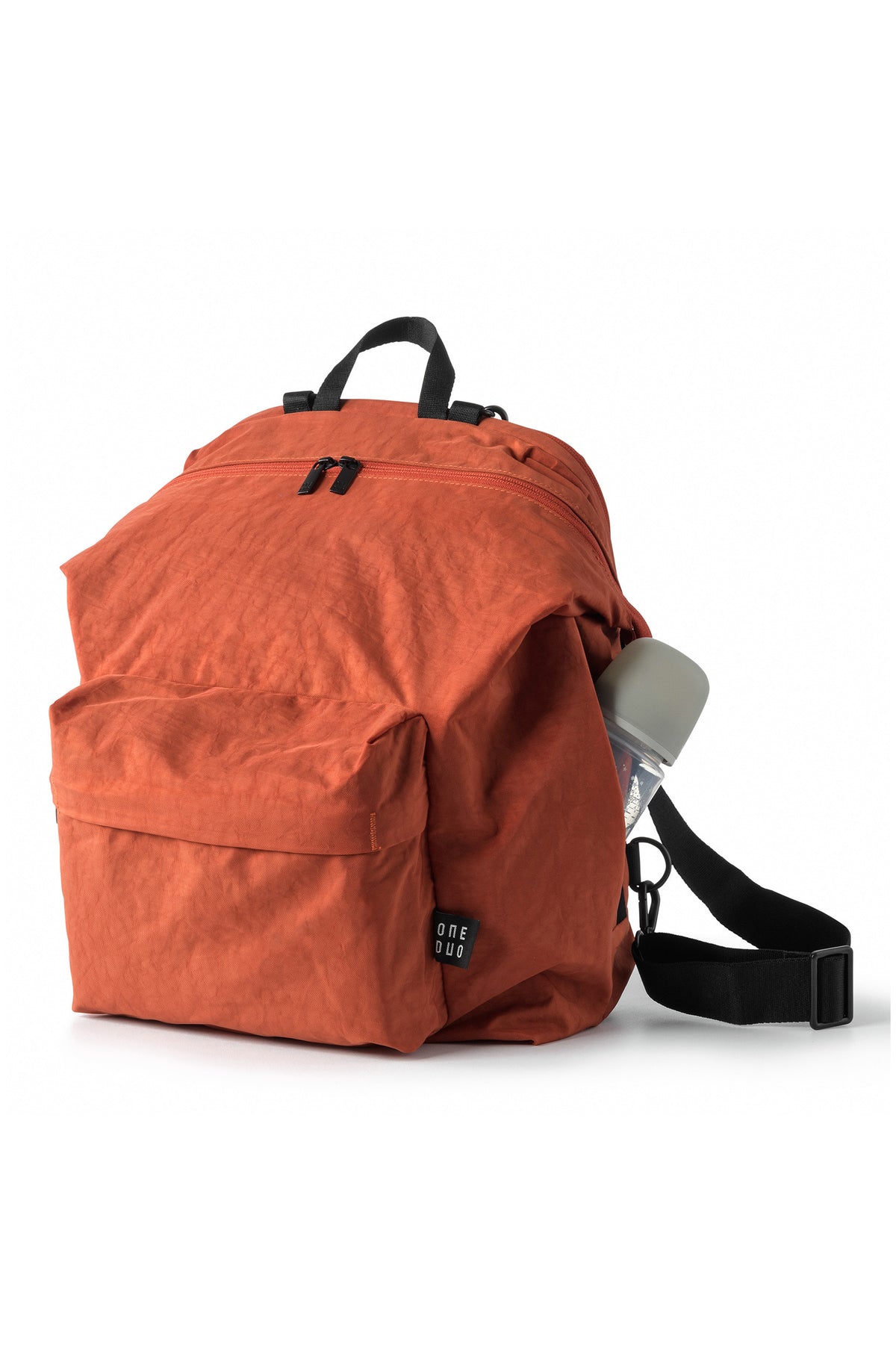 One Duo Designer Baby Diaper Bag, Classic Nylon, Big - Red Loam - source image 51692
