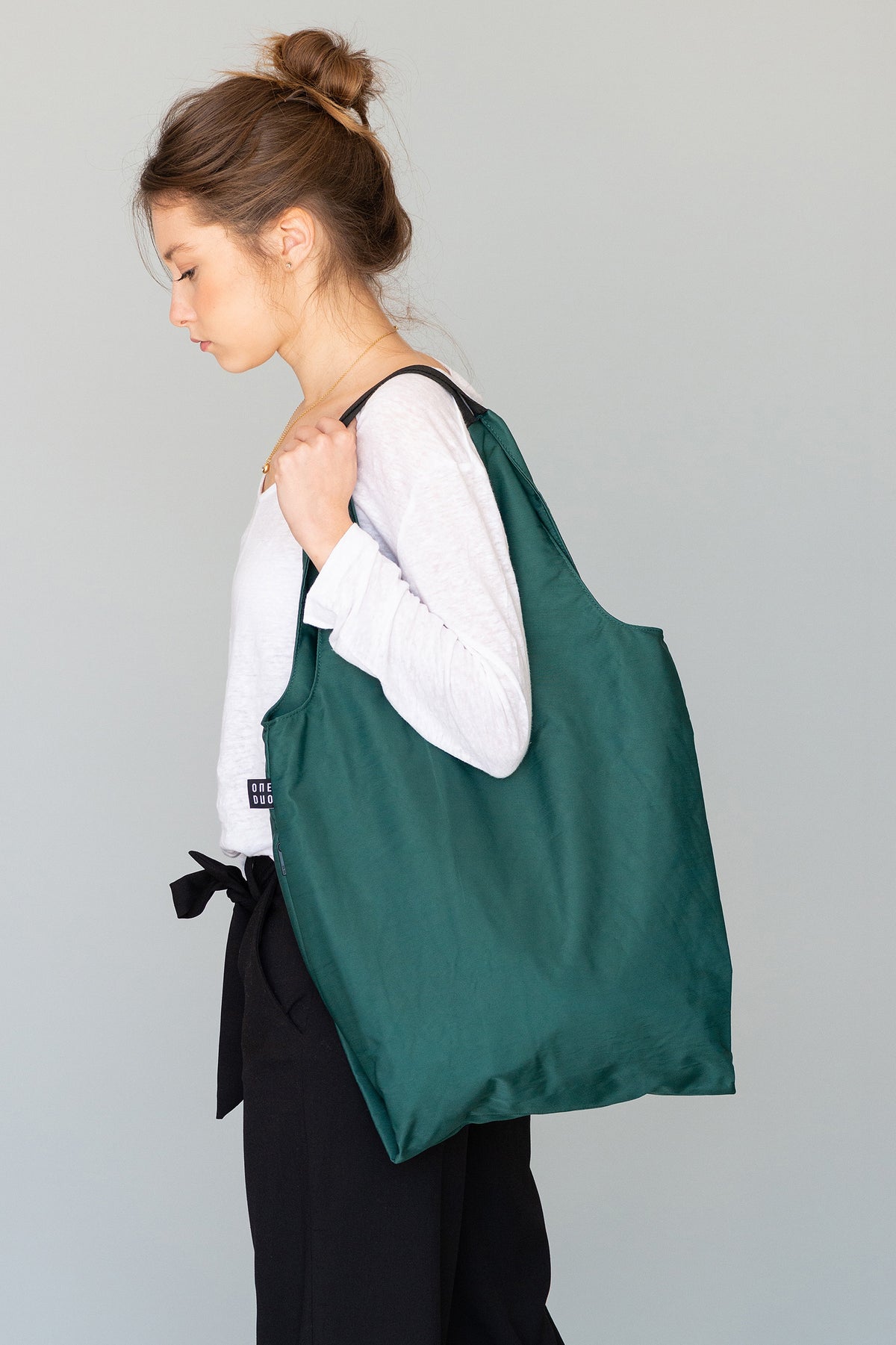 One Duo Designer Stroller Tote Diaper Bag - Green - source image 51769