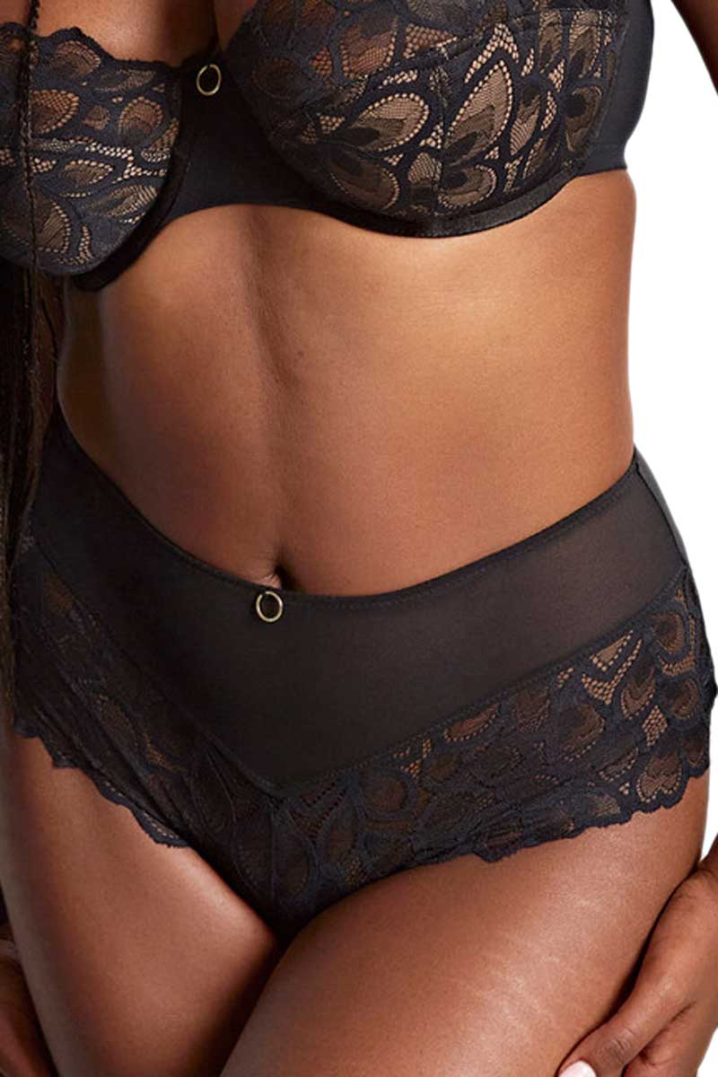 Panache Allure Deep Brief - Black/Latte - source image 67095