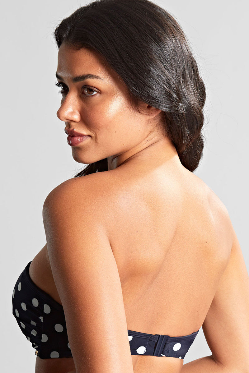 Panache Anya Riva Spot Twist Bandeau Bikini - Navy/Vanilla - source image 52653