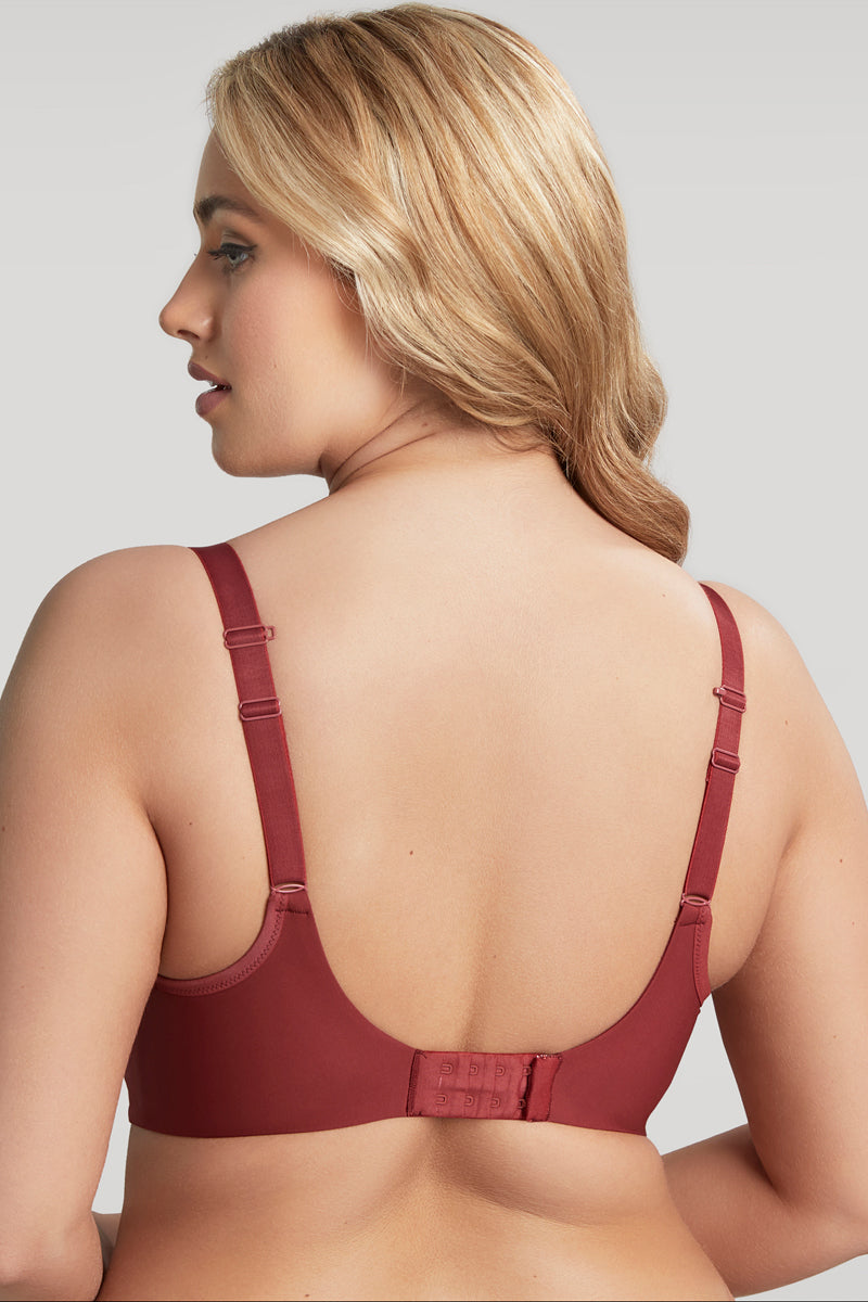 Panache Elegance Moulded Spacer T-Shirt Bra - Mineral Red - source image 52712