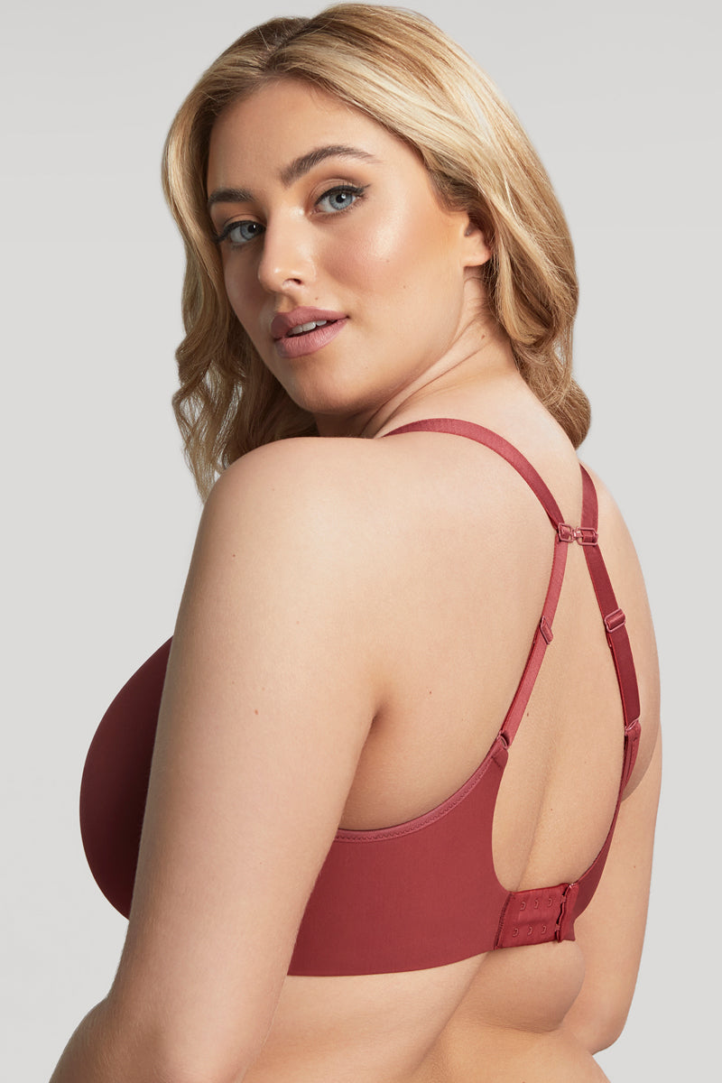 Panache Elegance Moulded Spacer T-Shirt Bra - Mineral Red - source image 52713