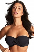 Panache Ella Twist Bandeau Bikini Top - Black - source image 70382