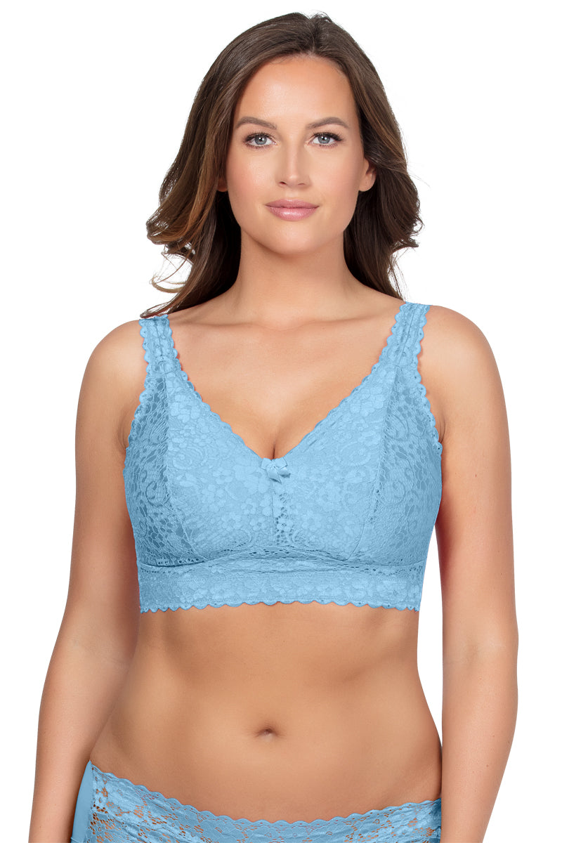 Parfait Adriana Wire-Free Lace Bralette - Sky Blue - source image 32115