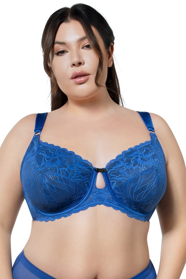 Parfait Charlotte Lace Unlined Bra - Sapphire - source image 42396