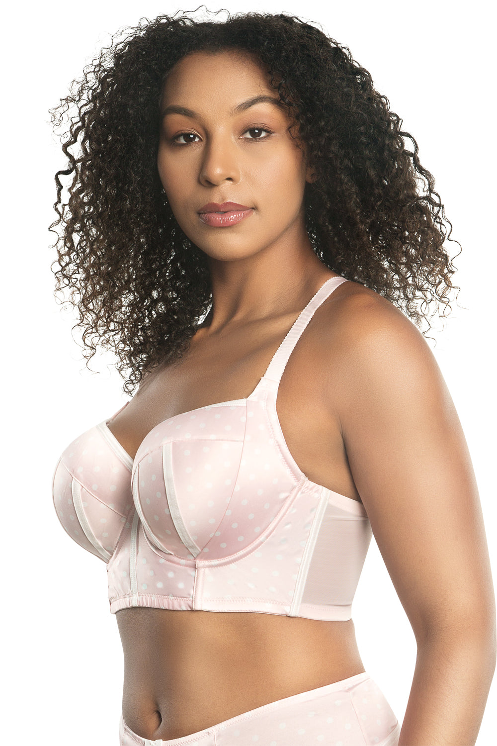 Parfait Charlotte Underwired Longline Padded Bra - Petal Pink Dot - source image 46687