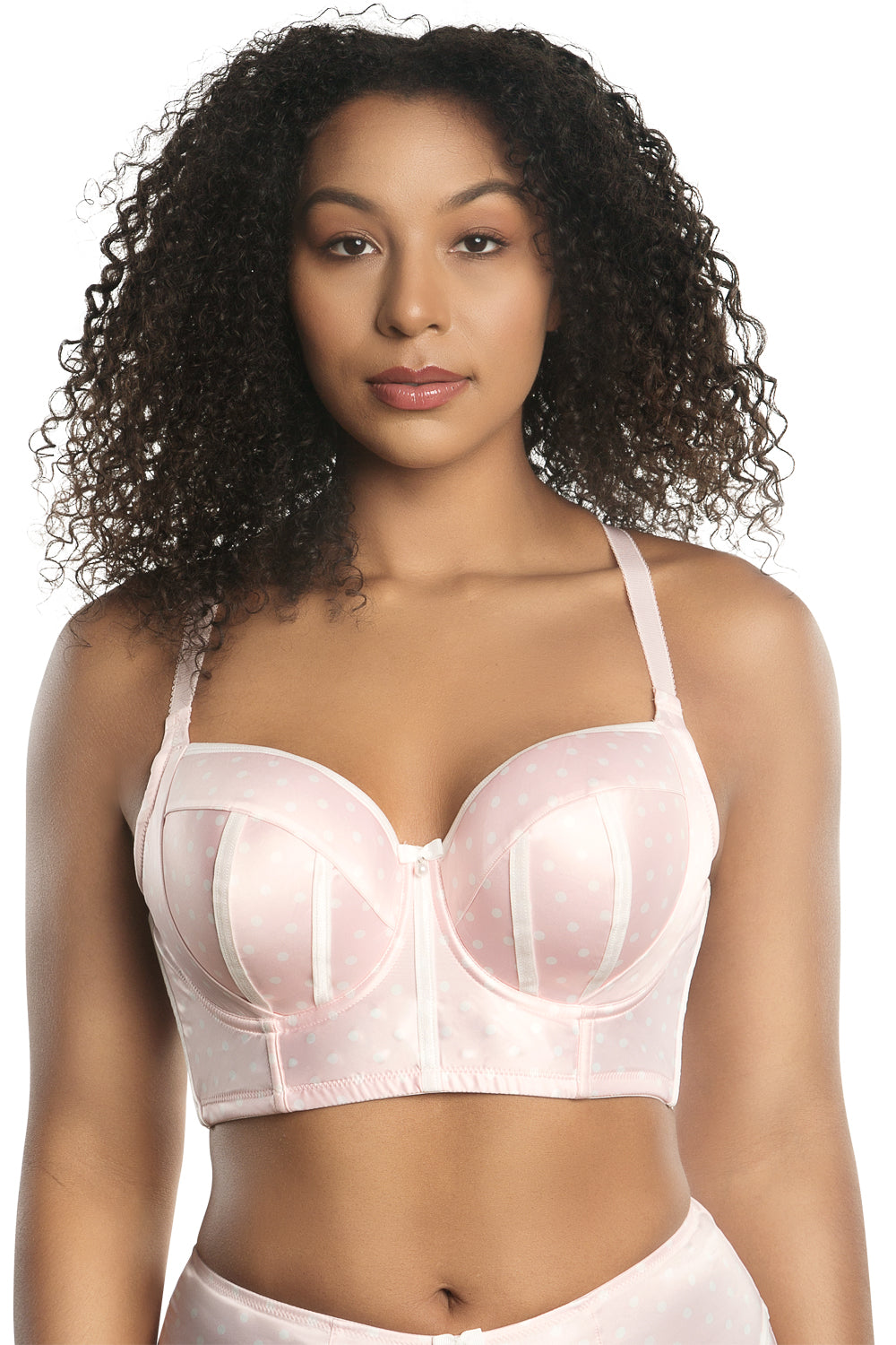 Parfait Charlotte Underwired Longline Padded Bra - Petal Pink Dot - source image 46686