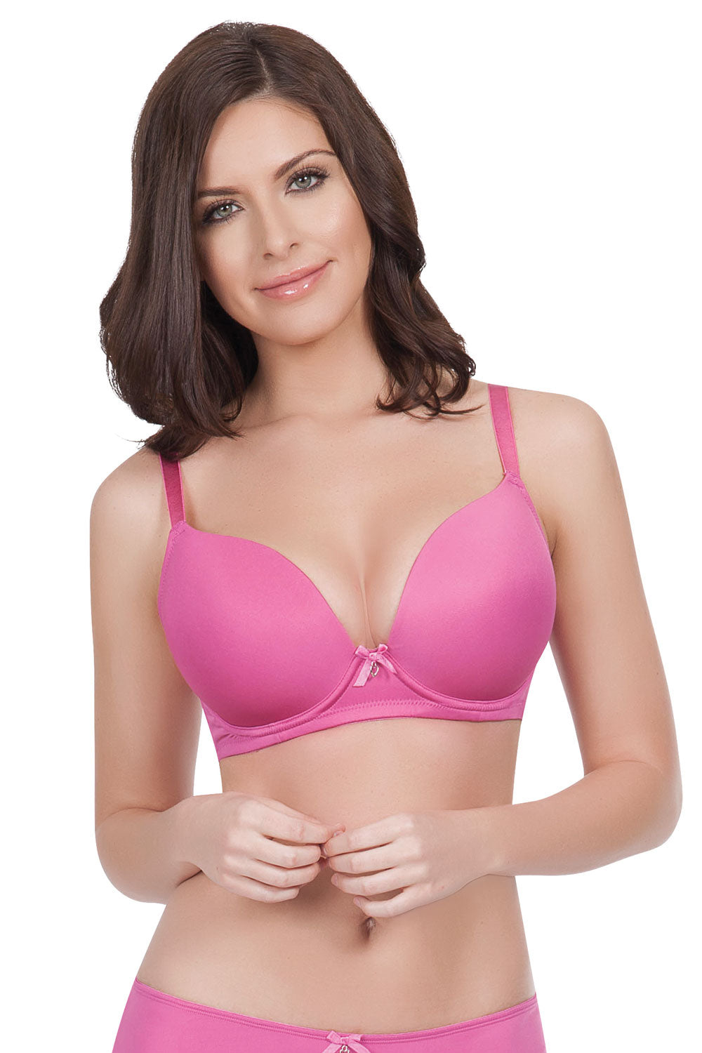 Parfait Jeanie Plunge Molded Bra - Ibis Rose - source image 18485
