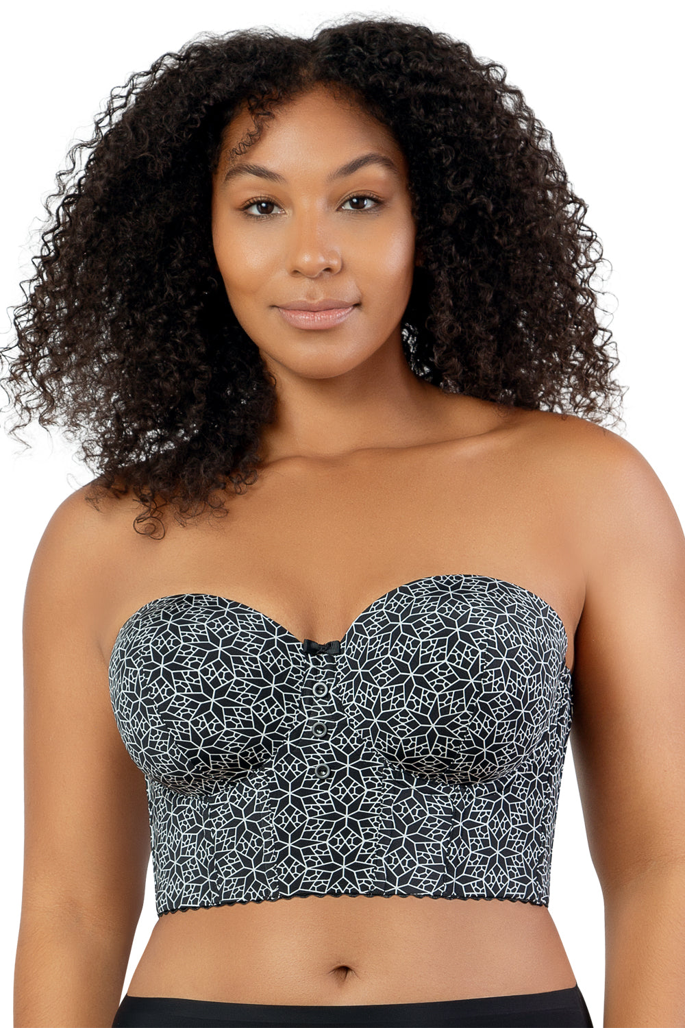 Parfait Marissa Longline Straplesss Bra - Black Mosaic - source image 50079