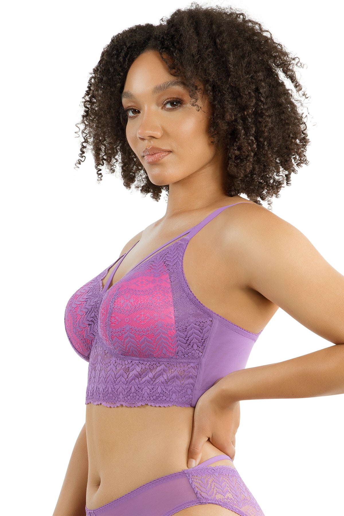 Parfait Mia Lace Wire-Free Padded Lace Bralette - Light Orchid - source image 41042