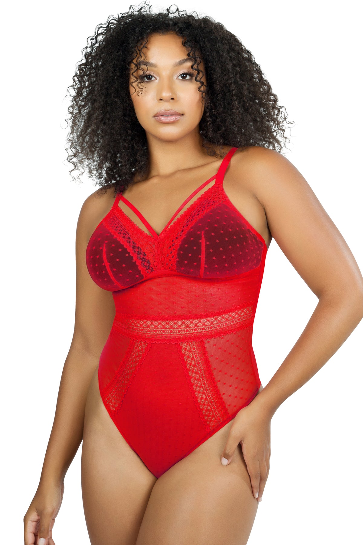 Parfait Mia Dot Bodysuit - Racing Red - source image 46680