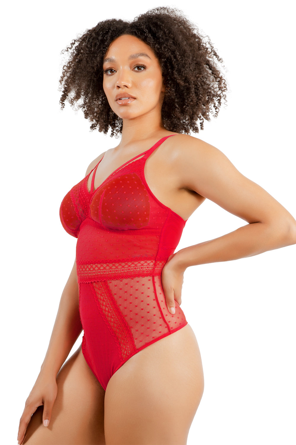 Parfait Mia Dot Bodysuit - Racing Red - source image 46681