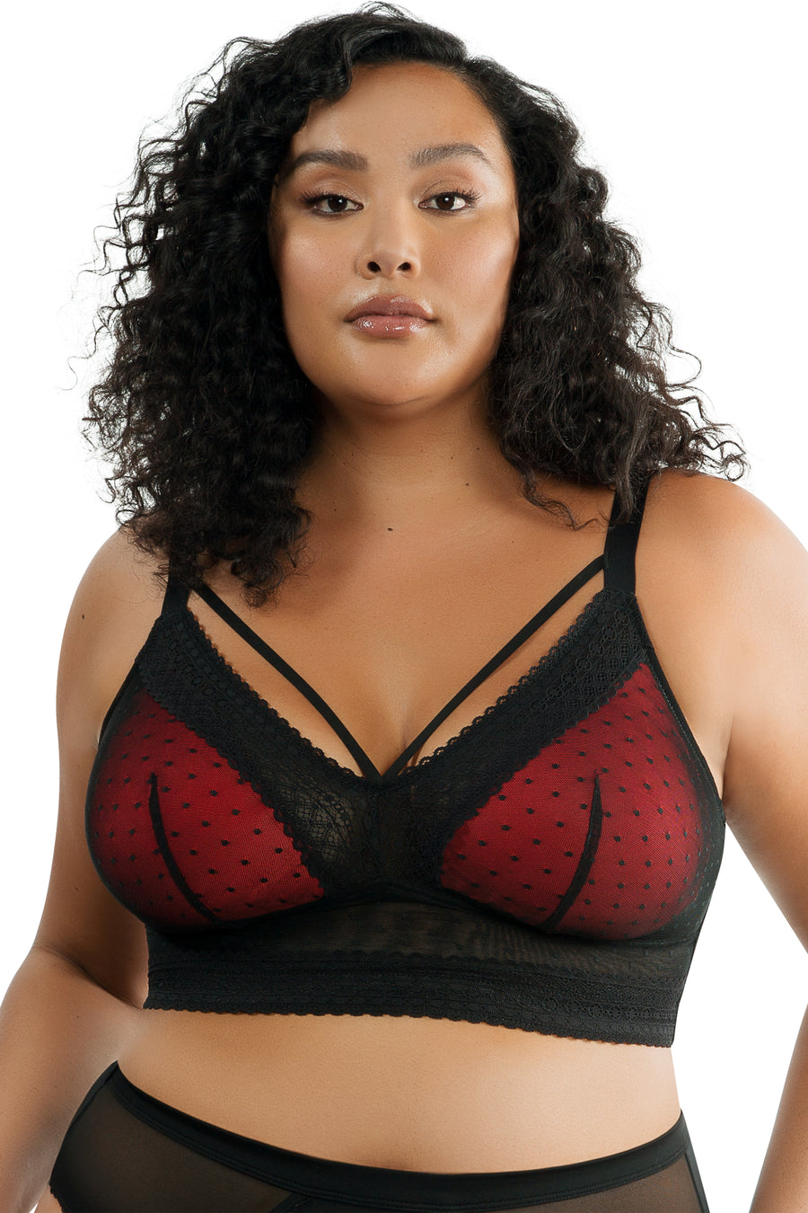 Parfait Mia Dot Wire-Free Bralette - Black - source image 41047