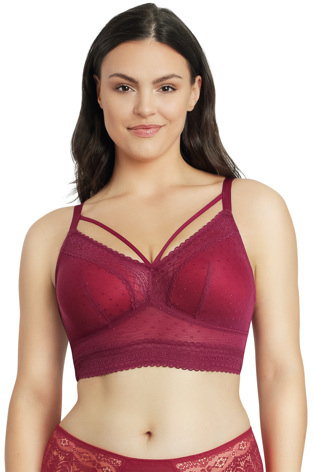 Parfait Mia Dot Wire-Free Bralette - Blackberry - source image 55934