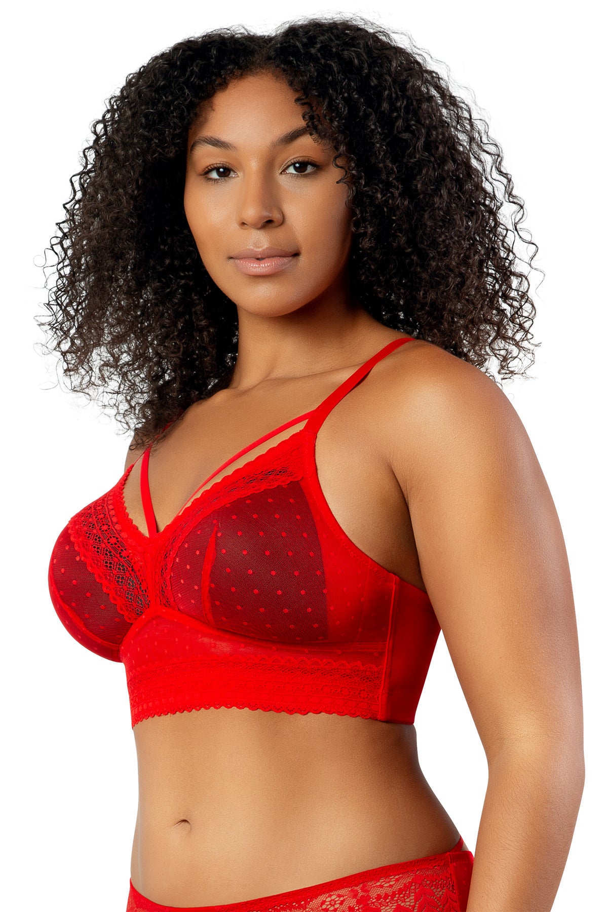 Parfait Mia Dot Wire-Free Bralette - Racing Red - source image 46675
