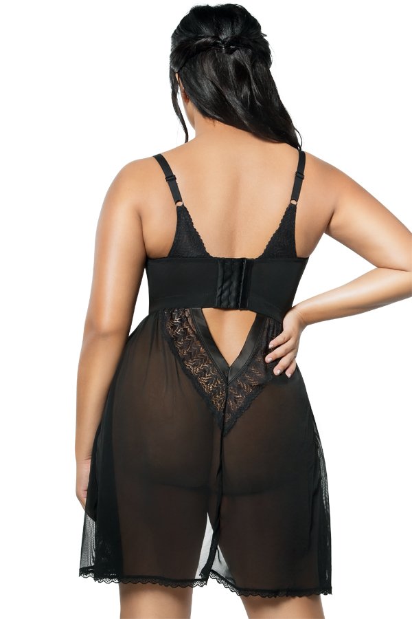 Parfait Mia Lace Chemise - Black - source image 42393