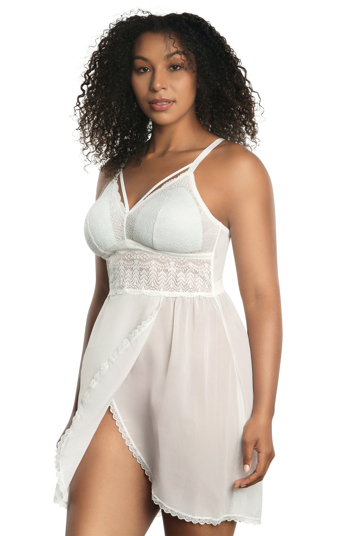 Parfait Mia Lace Chemise - Pearl White - source image 46696