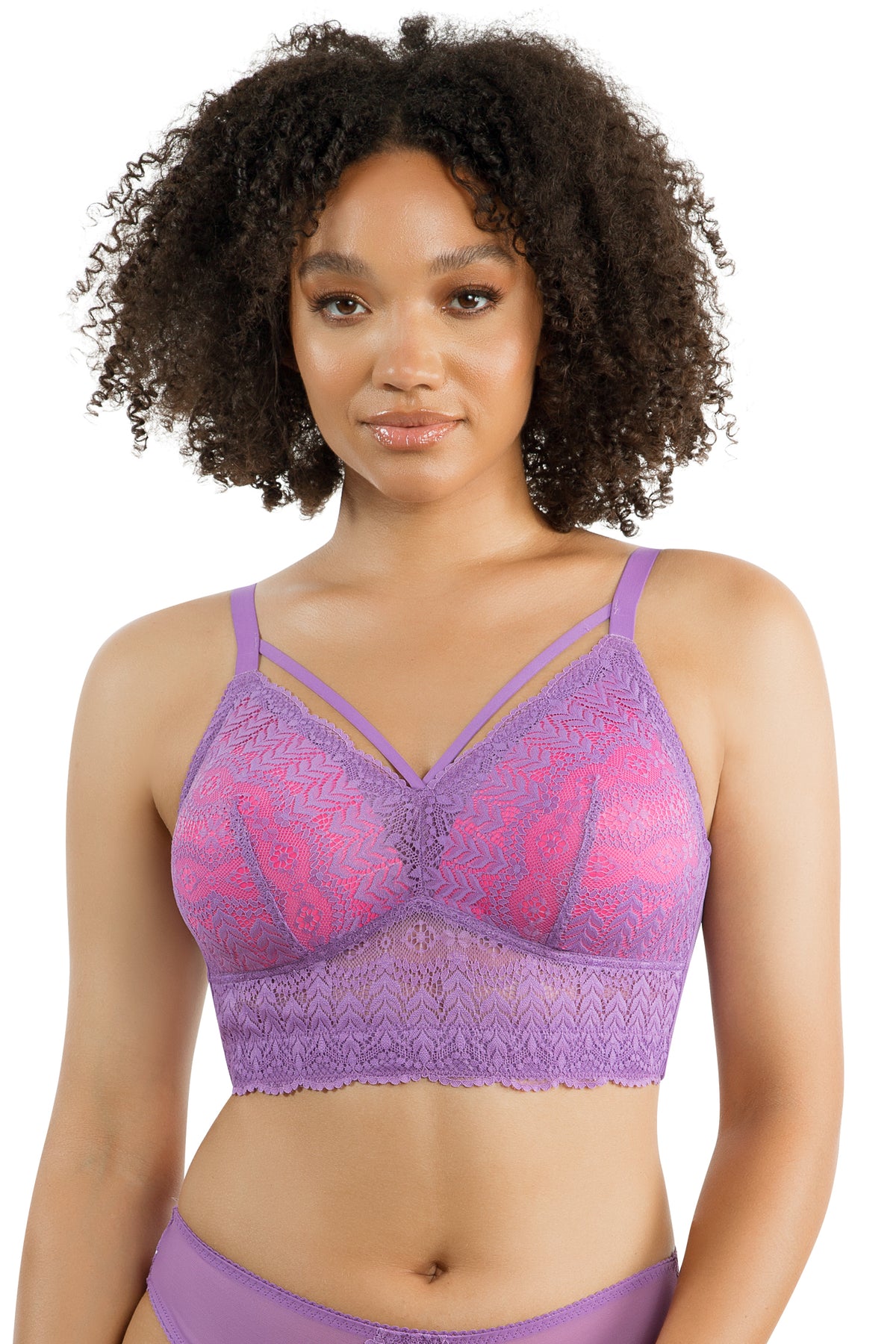 Parfait Mia Lace Wire-Free Padded Lace Bralette - Light Orchid - source image 41041