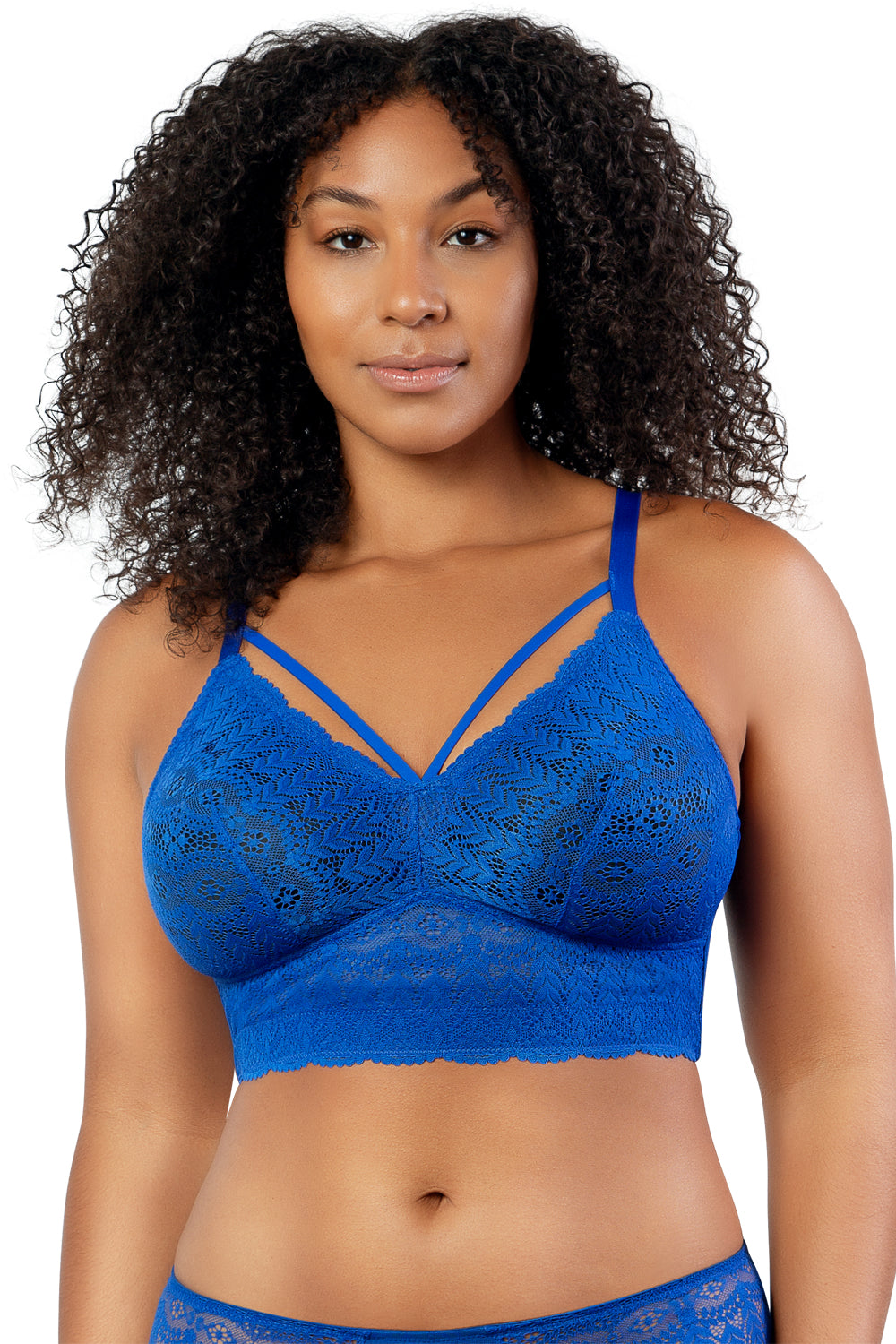 Parfait Mia Lace Wire-Free Padded Lace Bralette - Sapphire - source image 47975