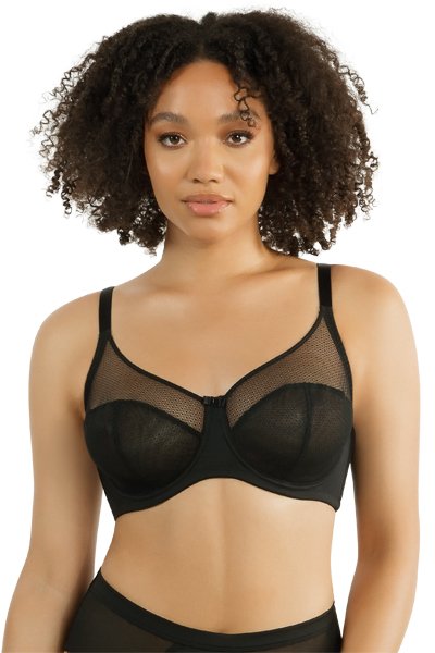 Parfait Paige Full Busted Wired Unlined Lace Bra - Black - source image 41980