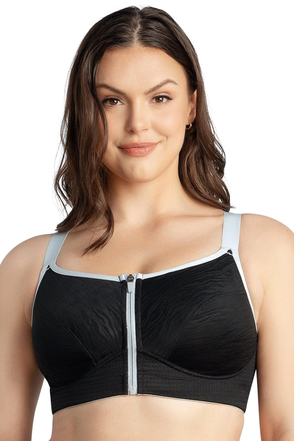 Parfait Wave Wire Free Sports Bra - Black - source image 55079
