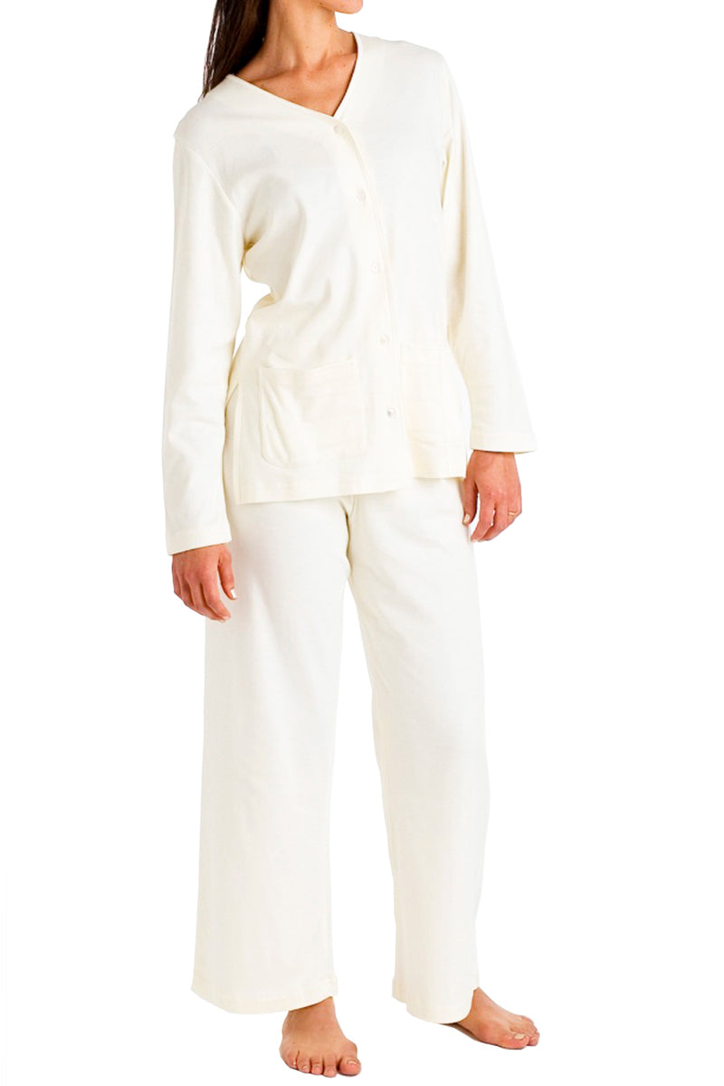 P.Jamas Butterknit Long Sleeved Buttoned Pajama Set - Yellow - source image 60894