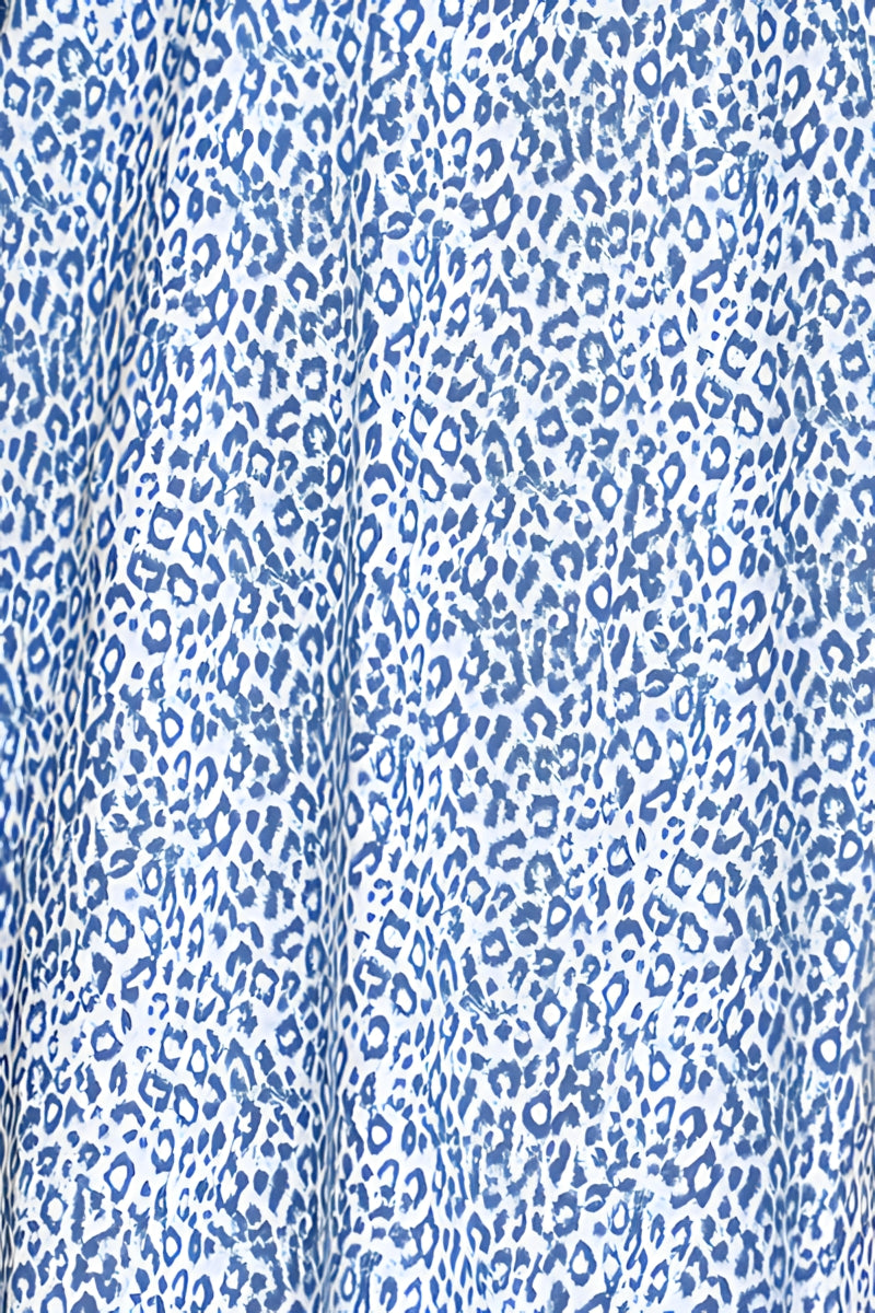 P.Jamas Knits Leopards Print Jersey Pajama Set - Denim - source image 65019
