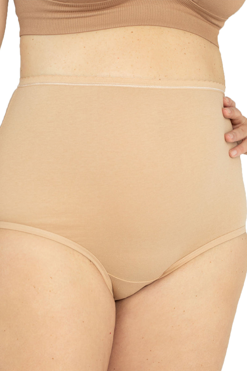 Plusform Instant Shaping Cotton Briefs, 3-Pack - Nude - source image 54605