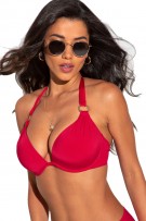 Pour Moi Swimwear Samoa Boost Push Up Padded Underwired Bikini Top - Red - source image 64890
