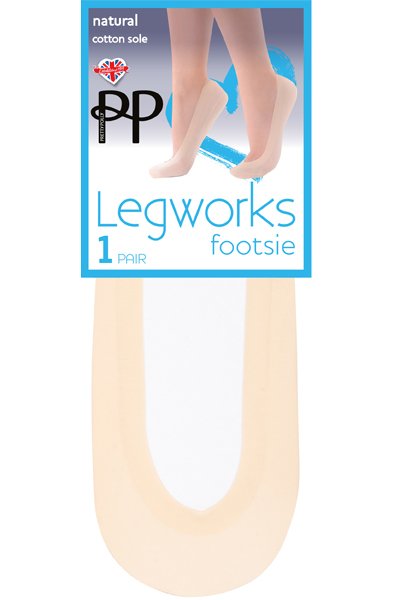 Pretty Polly Legworks Natural Footsie With Cotton Sole