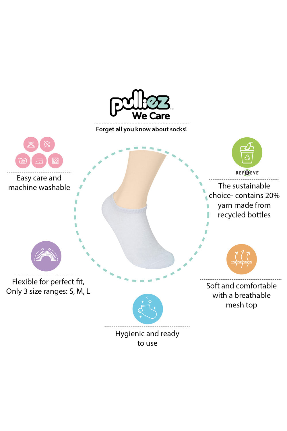 Pulliez Thin Cotton Blend Low Cut Ankle Adults Size M Socks, 14-Pack