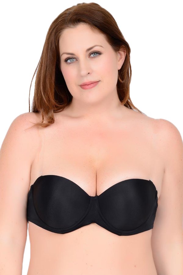 QT Intimates Clearly Hooked Padded Balconette Bra - Black - source image 31346