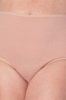 QT Intimates Cotton Tailored Modern Brief, 3-Pack - Nude/Black - source image 42695