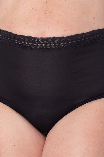 QT Intimates Leaf Lace Modern Brief, 3-Pack - Nude/Black - source image 42692