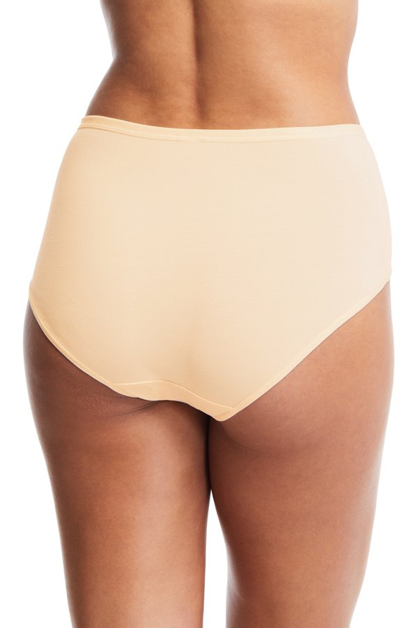 QT Intimates Modern Panty with Lace Insert - Sand - source image 56535