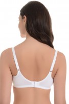 QT Intimates Molded Cotton Blend Nursing Bra - White - source image 31209