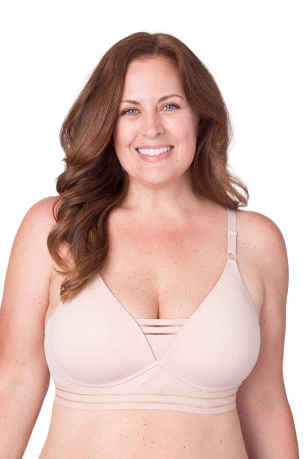 QT Intimates Seamless  Padded Wirefree Bra - Sand - source image 54375