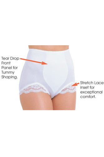 Rago Lace Panty Brief Light Control - White - source image 10325