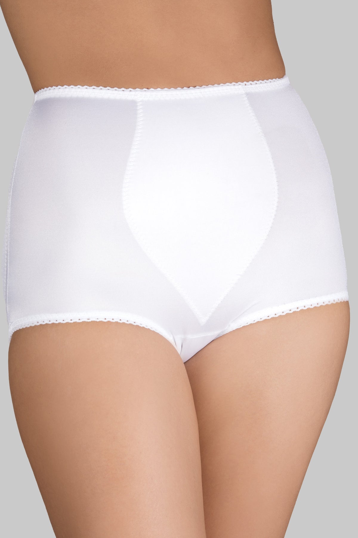 Rago Padded Panty Brief Light Shaping with Removable Pads - White