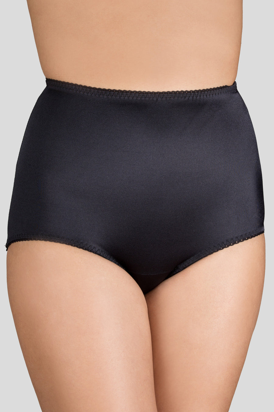 Rago Satin Panty Brief Light Control - Black - source image 10343