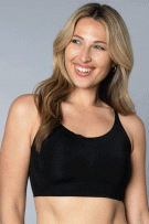 Rhonda Shear Adjustable Strap Wireless Body Bra - Black - source image 73245